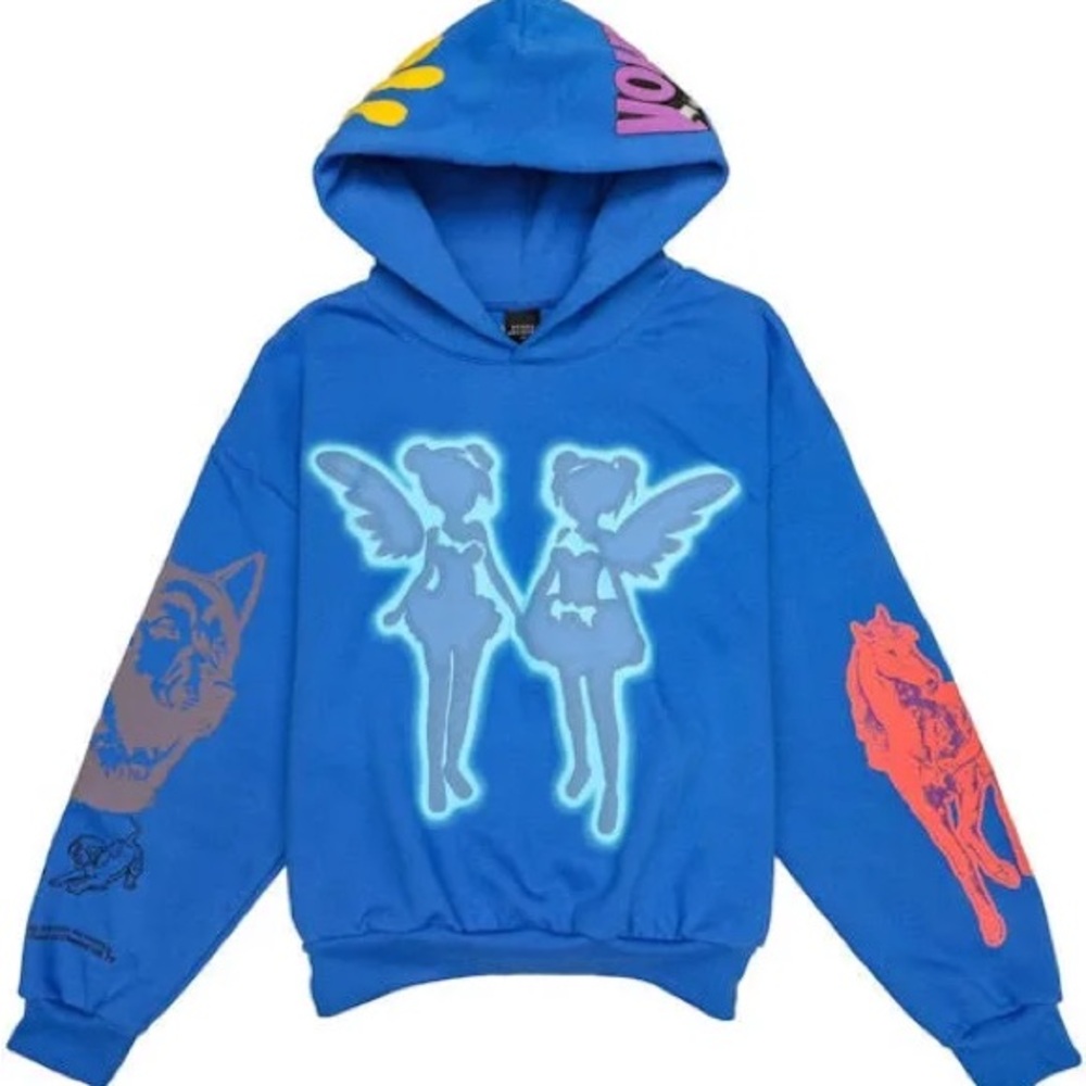 Drake FATD Blue Hoodie, size Large